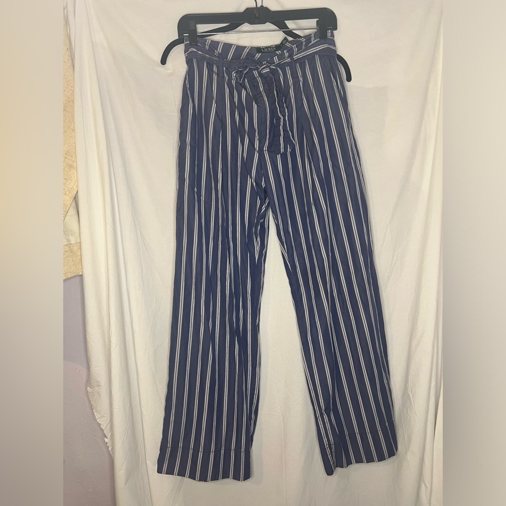 Lauren Ralph Lauren paper bag striped pants